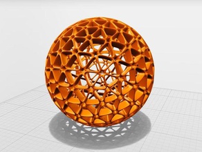silky art ball christmas decoration math ornament parametric vectary xmas 3d print model - Mito3D