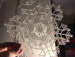 huge snowflakes snowflake machine interactive art 3dhubs beautiful decoration giant holiday 3d print model - Mito3D