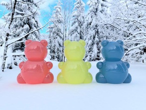 kawaii ours vol01 cadeau de noël les animaux 3d print model - Mito3D