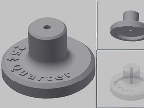 moneda anillo de centro puñetazos 1 euro 2 nos trimestre medio dólar níquel centavo mano herramientas 3d print model - Mito3D