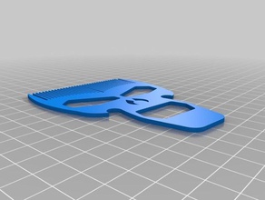 pettine barba moda cranio 3d print model - Mito3D
