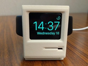 apple watch charging dock classic mac gadgets 3d print model - Mito3D