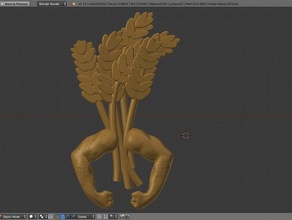amber waves gains signs logos beefy beefyarms grain wheat 3d print model - Mito3D