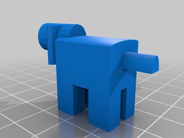 blocky dawg 3d drucken 3D print model - Mito3D