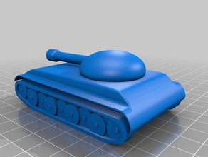 sade ve basit tank 3d baskı optimize edilmiş araçlar 3d print model - Mito3D