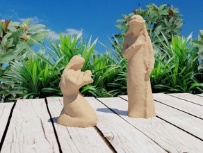 mary joseph statues sculptures christmas holidays model season seasonal 3d print model - Mito3D