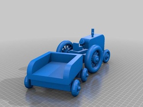modelo de tractor veículos o sketchup trailer 3d print model - Mito3D