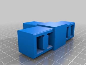 tubo quadrato falegname tee montaggio altri 3d print model - Mito3D