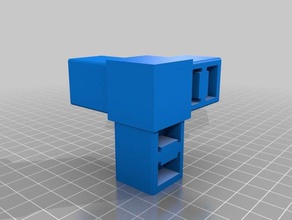 square tube joiner 90 degree corner vertical other 3d print model - Mito3D