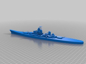 battleship uss new jersey fixed vehicles 3d print model - Mito3D