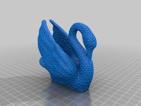 voronoi swan 3d baskı 3d print model - Mito3D