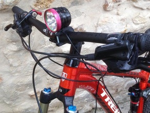 bike light holder 32mm mount sport outdoors bicycle bikes lights mountain mounting bracket 3d print model - Mito3D
