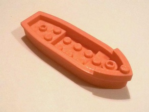 small boat minifig construction toys 3d print model - Mito3D