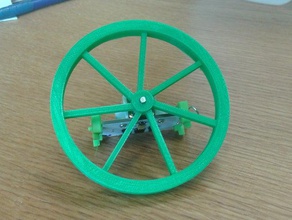 pedacitos del motor de dc la rueda robótica 3d print model - Mito3D