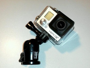 convert velbon qhd-41 gopro tripod ball head camera adapter adaptor ballhead go pro mount 3d print model - Mito3D