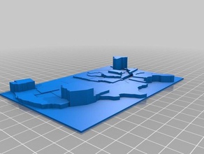 Vereinigte Staaten-map lernen angepasst 3d print model - Mito3D