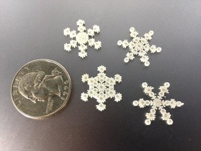 micro snowflakes snowflake machine interactive art 3dhubs holiday mini tiny winter 3d print model - Mito3D