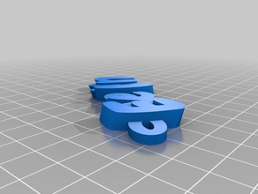 il mio personalizzato iamburnys v2text nome keyfob portachiavi 3d print model - Mito3D