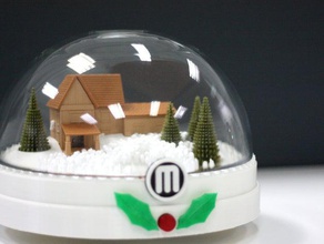 snow globe - Elektronik Weihnachten Weihnachtsbaum littlebits 3d print model - Mito3D