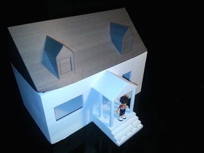 casa de boneca edifícios estruturas bonecas a lego brinquedo 3d print model - Mito3D