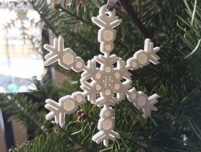 small snowflake ornaments machine interactive art 3dhubs gift holiday winter 3d print model - Mito3D