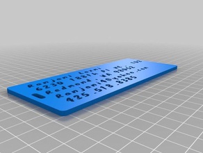 ranjus contato tag organização personalizado 3d print model - Mito3D
