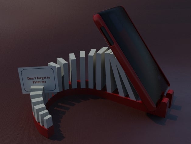 Domino tutucu akıllı telefon mobil android cep telefonu standı iphone 5 samsung galaxy s5 3D print model - Mito3D