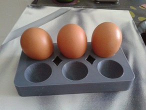 6 di uova cartone cucina pranzo 3d print model - Mito3D