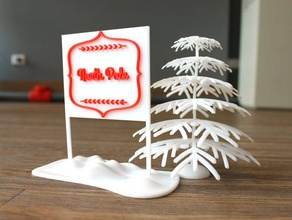 polo nord famiglia di natale decorazione ornamento l'albero alberi xmas decorazioni albero 3d print model - Mito3D