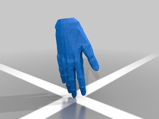simple low poly hand people 3D print model - Mito3D