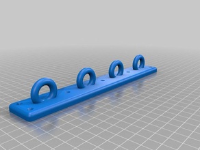 modular hook system 4 loops organization customized 3d print model - Mito3D