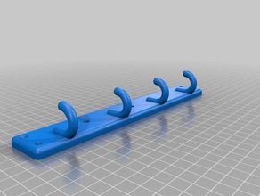 modular hook system 4 hooks key holder organization customized 3d print model - Mito3D