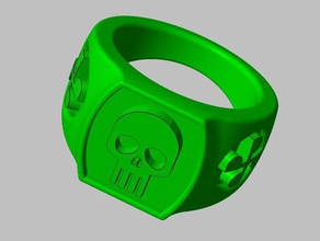 fantasma anel de caveira adereços 3d print model - Mito3D