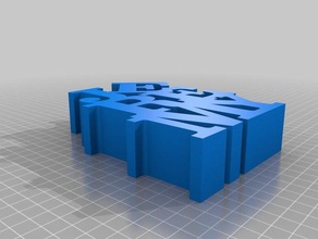 my customized variable word sculpture sculptures 3d print model - Mito3D