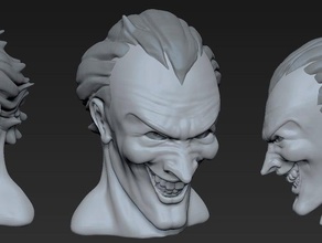 joker sculture batman il busto a arsizio cabeza vaso di fiori testa 3d print model - Mito3D