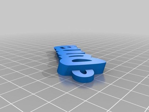 meine angepasste iamburnys v2text donna Schlüsselanhänger 3d print model - Mito3D