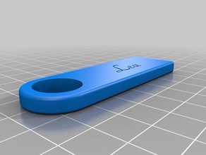 schl&uumlsselanh&aumlnger lea accesorios personalizado 3d print model - Mito3D