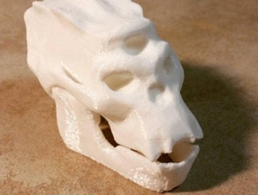 troll cráneo skyrim esculturas 3d print model - Mito3D