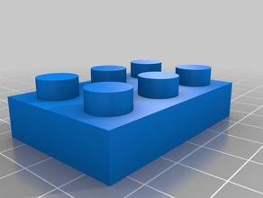 2x3 lego-compatible brick construction toys customized 3d print model - Mito3D