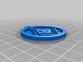 markos masonic logo keychain keychains customized 3d print model - Mito3D