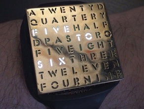 wordclock de la façade accessoires adafruit le bricolage temps timesquare regarder montre-bracelet 3d print model - Mito3D