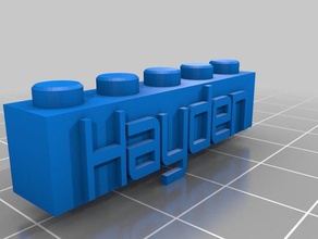 hayden block construction toys customized 3d print model - Mito3D