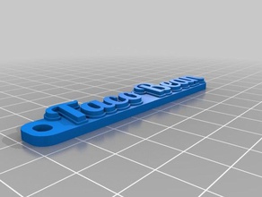 özelleştirilmiş çok satırlı etiket anahtarlığım Anahtarlık 3d print model - Mito3D