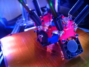 kossel claro triplo ventoinha de montagem 3d a impressora partes 3d print model - Mito3D