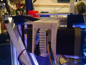kossel clear stepper fan mount 3d printer parts 3d print model - Mito3D