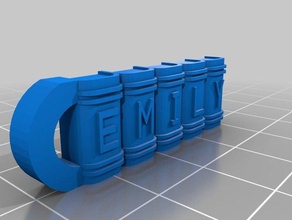 2nd emily keychains customized 3d print model - Mito3D