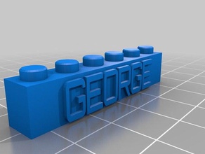 george 1x6 la construction les jouets personnalisé 3d print model - Mito3D