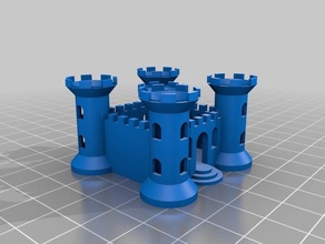 Burg Gebäude Strukturen mansion sand castle 3d print model - Mito3D