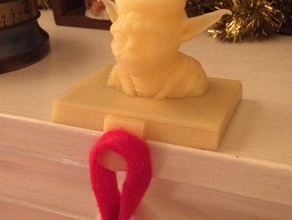 weighted christmas stocking holder yoda decor chimney decoration mantel santa claus 3d print model - Mito3D