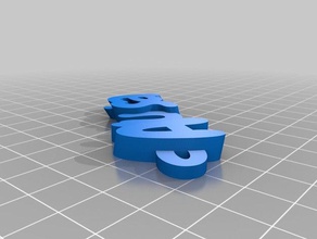ala mia personalizzato iamburnys v2text nome keyfob portachiavi 3d print model - Mito3D